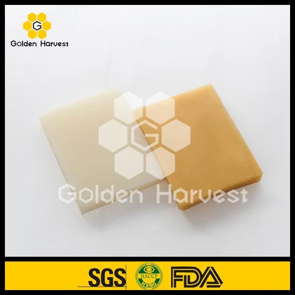 Natural Refined Yellow and White Beeswax Slab